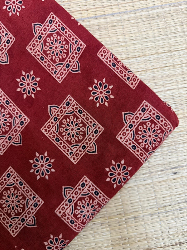 Ajrakh Veg Print Running Fabrics image 0