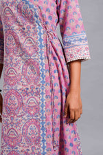 Blush Paisley Sanganeri Wrap Dress image 3