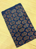 Ajrakh Blockprint Natural Running Fabrics image 1