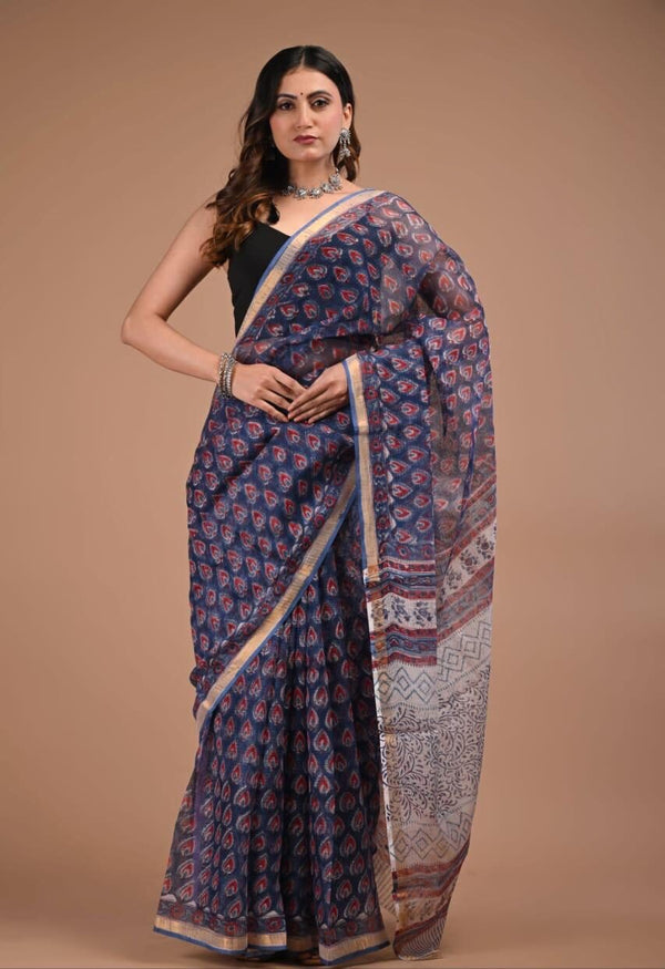 Handblock Kota saree image 0