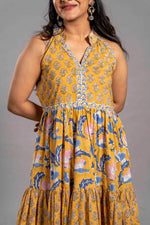 Sunlit Garden Tiered Sanganeri Dress image 3