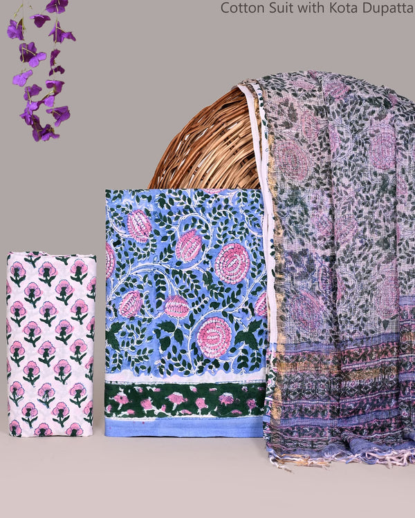 Mul Cotton Suit Sets With Kotta Dupatta image 0