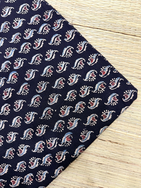 Ajrakh Blockprint Natural Running Fabrics image 0
