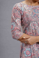 Blush Sanganeri Medallion Kurta Set image 2