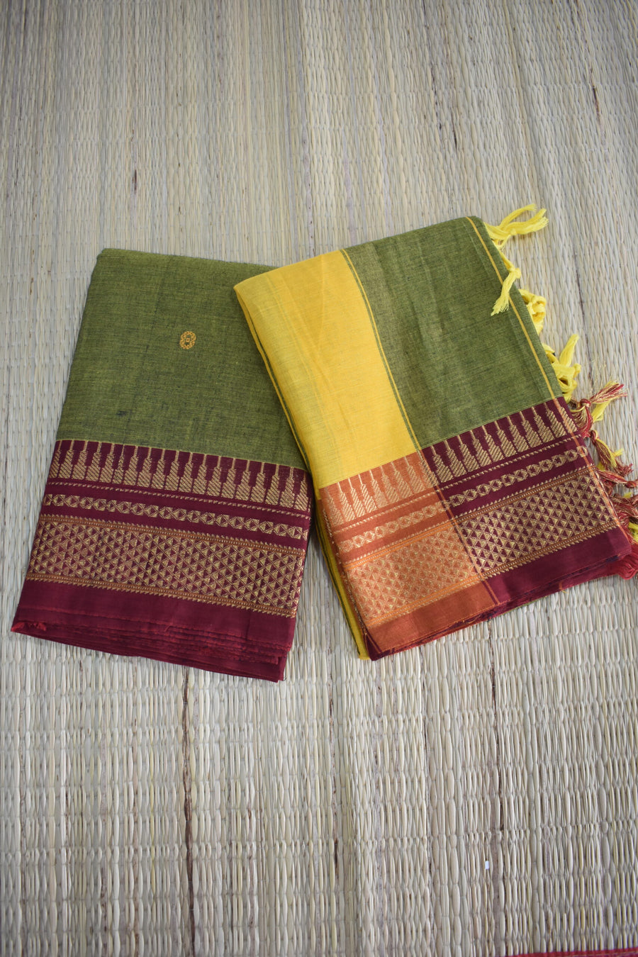 Narayanpet Peshwai Butta Cotton Suit Set image 0