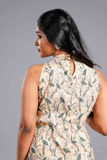 Ivory Vine Sleeveless Cotton Kurta Set image 3