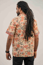 Peach Sanganeri Heritage Shirt image 5