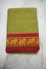 Narayanpet Jari Elephant Cotton Suit Set image 1