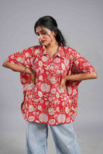 Coral Sanganeri Bloom Shirt image 1
