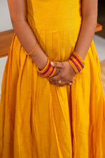 Surabhi Golden Yellow Mangalagiri Dress