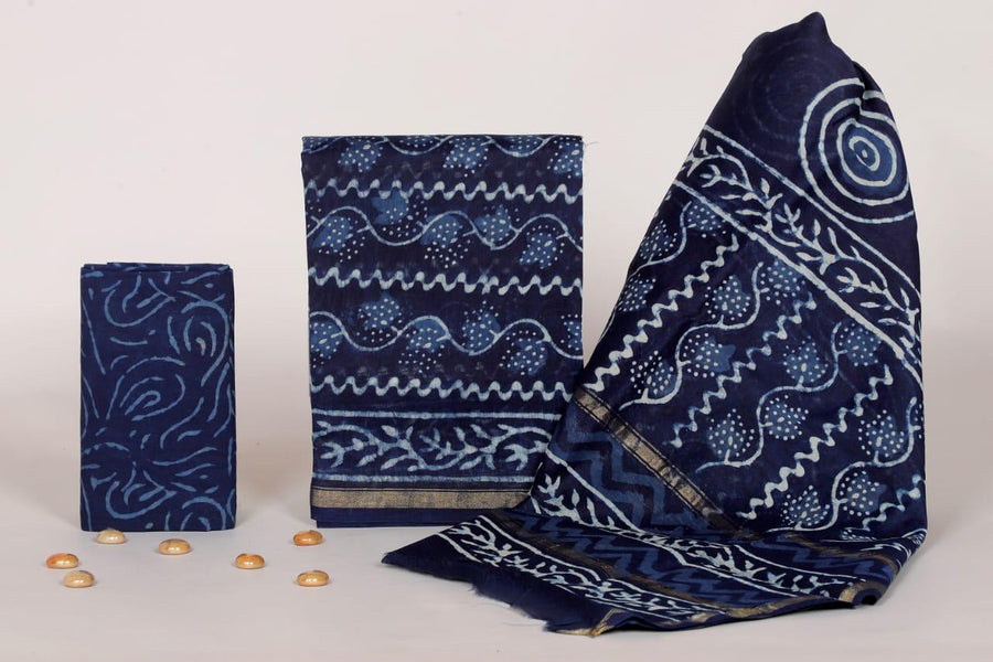 Chanderi Silk Cotton Suit Sets image 0