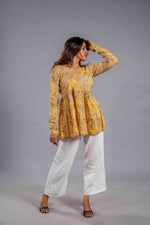 Mustard Floral Charm Top image 0