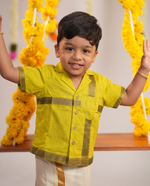 Adithya Mustard Mangalagiri Shirt