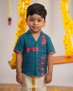 Aarush Teal Mangalagiri Shirt