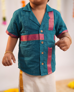 Aarush Teal Mangalagiri Shirt