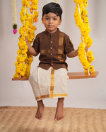 Arjun Coffee Brown Mangalagiri Shirt